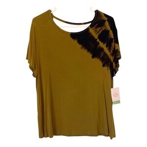JoyLab Olive and Black Short Sleeve Tee